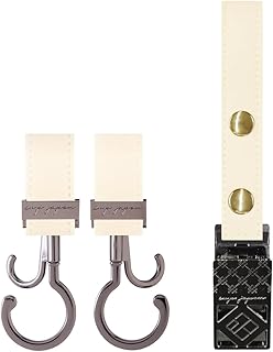 e.x.p.japon 2点バギーフック&シューズクリップ BK-Kusumiミルク 360度回転式 ベビーカーフック マルチクリップ ひざ掛けクリップ b-bhsc14