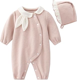 Baby nest ベビー服 女の子 カバーオール 赤ちゃん服 帽子付き ロンパース 前開き 新生児 綿 かわいい 子供服 出産祝い