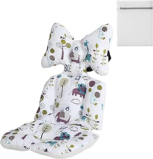 Asway STERLInG 保育のプロ推奨 ベビーカーシート ベビーカークッション 3Dメッシュ通気 コットン 丸洗いOK 動物柄