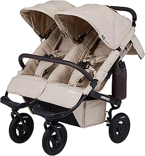 AirBuggy(エアバギー) ココ ダブル エクストラ フロムバース COCO DOUBLE EX FROM BIRTH ロゴ入りオーバルフレーム EARTH SAND(アースサンド) 0か月~ (保証付き) ABFB5012